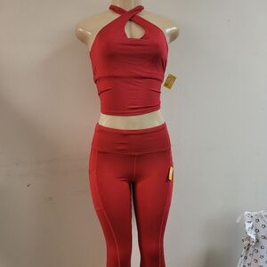 Red work out set